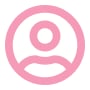 pink icon of a person