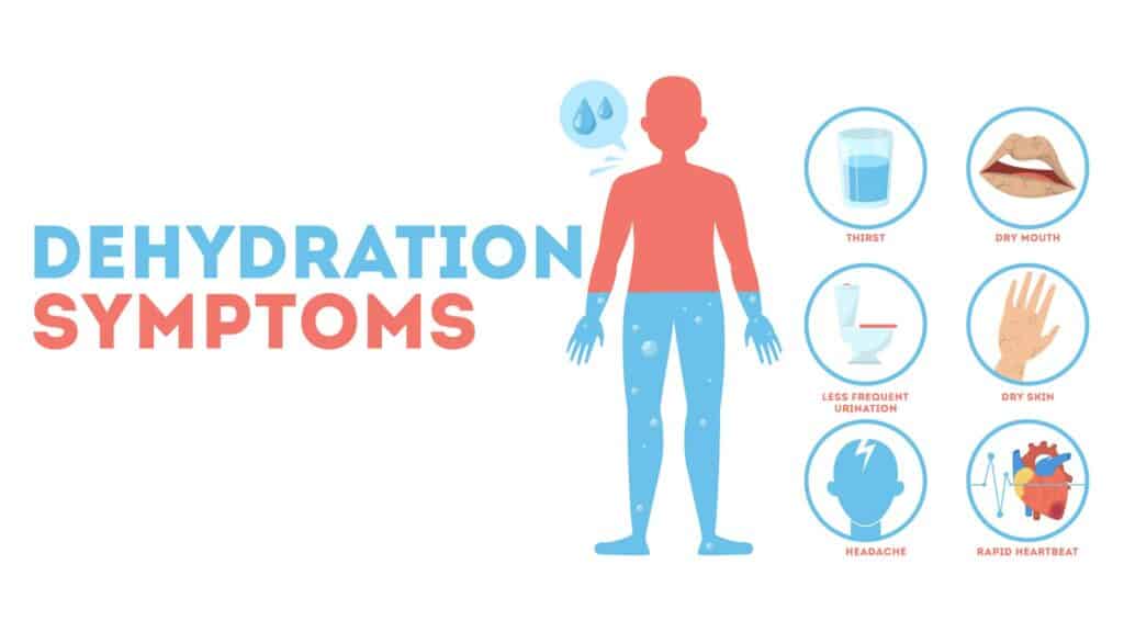 Dehydration symptoms infographic